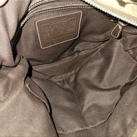 Coach Signature Bag Canvad Leather Signature Brown # 6347 - Picture 8 of 10